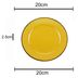 Prato Sobremesa Porcelana Amarelo Drops Detalhe Metalizado 20cm