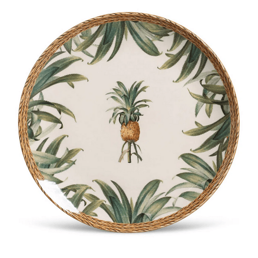 Prato Raso Coup Abacaxi Pineapple Natural Cerâmica - 27,5 cm