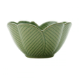 Bowl Centro de Mesa Decorativo Cerâmica Folha de Banana Leaf Verde 13 cm