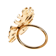 Conjunto 4 Anéis Porta Guardanapo Leaf Costela De Adão Dourado