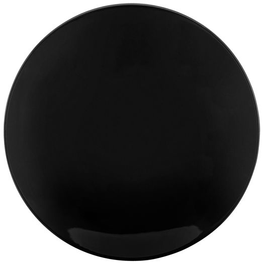 Prato Raso de Porcelana Preto Black - 28 cm