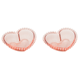 Jogo de Bowls Cristal Coração Pearl Bolinha Rosa 2 Peças - 15 cm