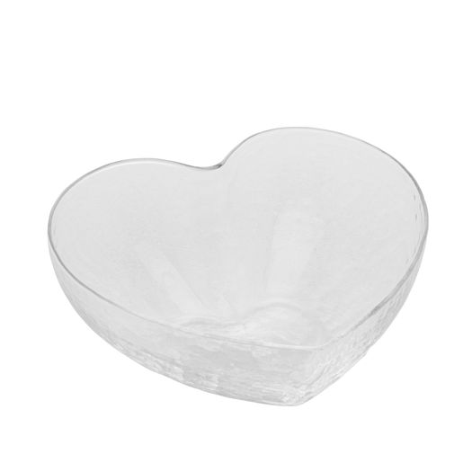 Bowl Vidro Martelado Coração Heart - 15 cm