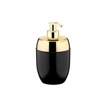 Dispenser Porta Sabonete Líquido Acquaset Preto e Dourado 300ml