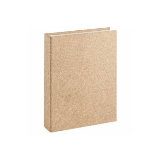 Caixa Livro em Linho Book Box Textura Natural Bege - 30 cm