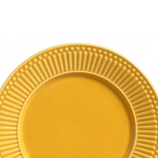Prato Raso Cerâmica Roma Amarelo Mostarda - 26 cm