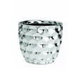 Cachepot Prata Cerâmica Dots M - 12,5 cm