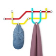 Cabideiro Ganchos de Parede Subway Metrô Colorido Umbra - 58 cm