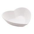 Bowl Coração de Cerâmica Branco 26cm