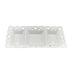 Petisqueira com 3 Divisórias em Porcelana Branca Detalhes Coração - 25,7 cm