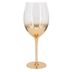 Taça Para Vinho Branco De Vidro Degradê Dourado - 400 ml