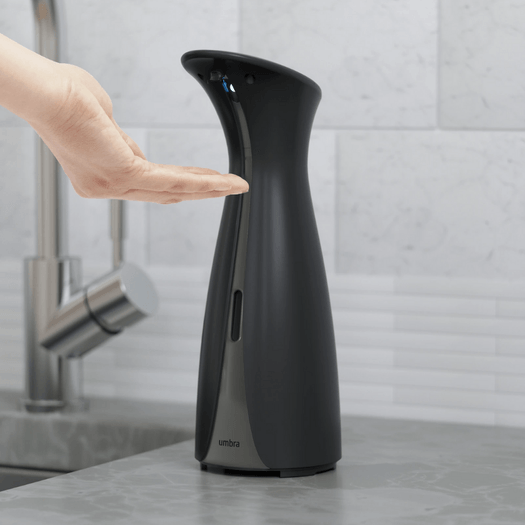 Dispenser Porta Detergente Automático com Sensor Preto e Cinza Otto - 250ml