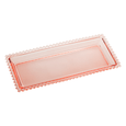 Travessa De Cristal De Chumbo Pearl Rosa 30 x 13 cm