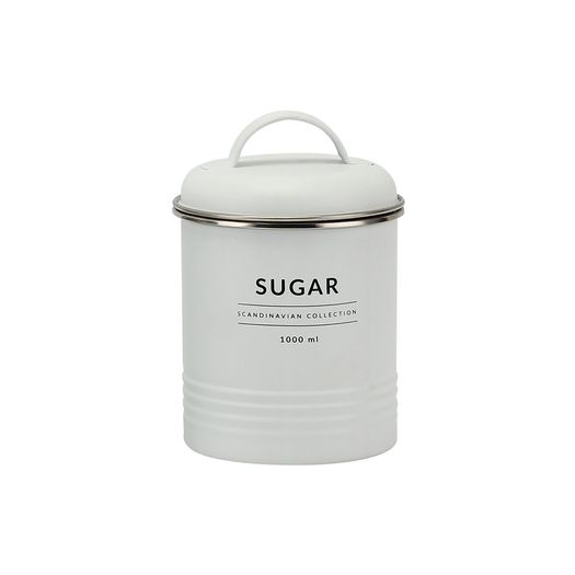 Lata Porta Condimentos Açúcar Branco Copenhag Sugar 1 Litro 16,4cm x 11cm