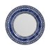 Prato de Sobremesa Capri Azul e Branco Cerâmica 19,5cm