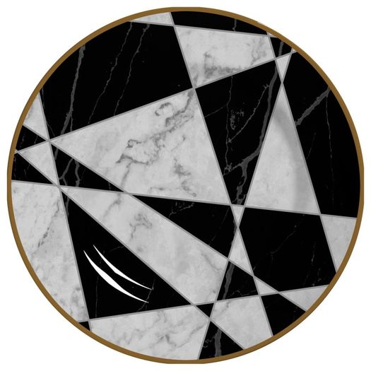 Prato Raso Geometrica Cerâmica  28,5 cm