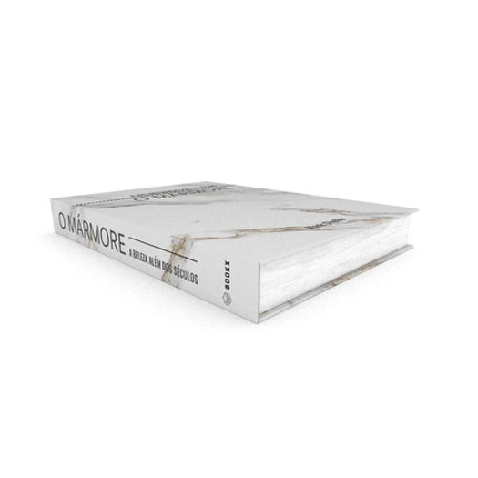 Caixa Livro Marmore Branco 36cm