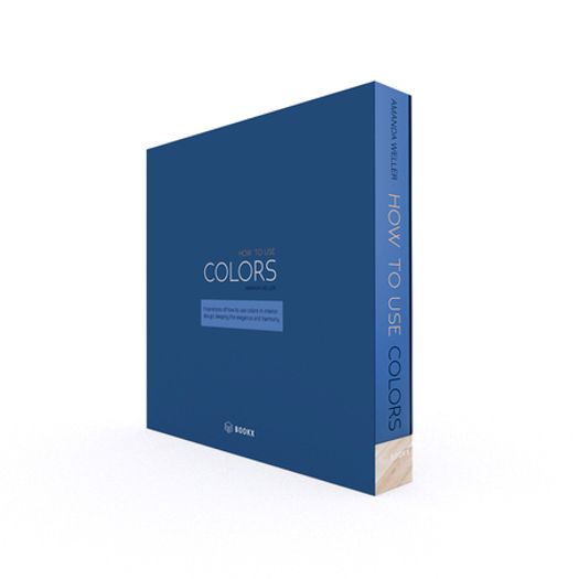 Caixa Livro How To Use Colors Azul 30cm