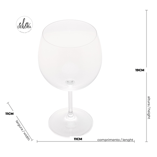 Taça para Gin de Cristal Ecológico Sommelier Transparente 600ml