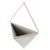 Vaso Decorativo Cachepot de Parede Triangular de Concreto 18 cm x 11,5 cm