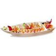 Barco Sushi Grande com Divisão Branco