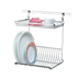 Kit Barra 45cm + Escorredor de Louças +  Porta Detergente Cromado