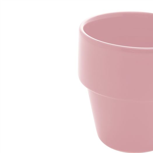 Xícara de Chá Cerâmica Empilhável Rosa 210ml