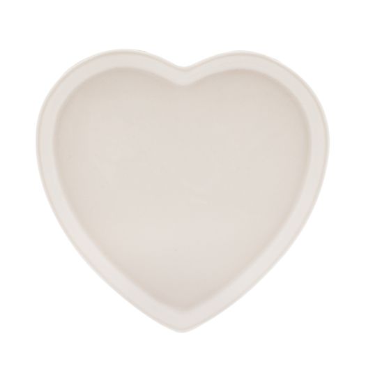 Prato Pires de Coração Porta Anel Heart Branco 12,8cm 12,8cm x 12,2cm x 1,5cm