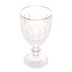 Taça de Vidro Para Água Com Fio de Ouro Greek - 345ml
