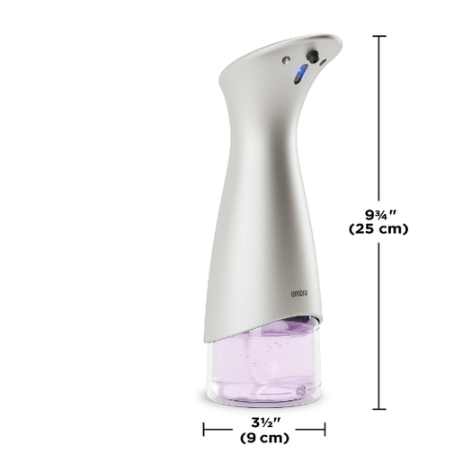 Dispenser Porta Detergente Automático com Sensor Espuma Otto Nickel 280ml