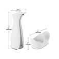 Dispenser Porta Detergente Automático com Sensor Otto com Suporte Esponja Branco 250ml