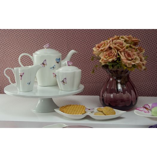 Louçaria on Instagram: “Linha Borboleta 🦋💕 Kit bule, açucareiro,  leiteira, jogo 6 xícaras de chá e disponível xícaras d…