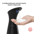 Dispenser Porta Detergente Automático com Sensor Espuma Otto Preto 280ml