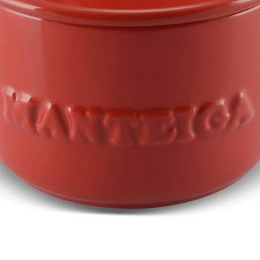 Manteigueira Francesa em Cerâmica Vermelha