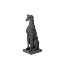 Escultura Cachorro em Poliresina Preta 32cm