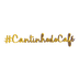 Frase Decorativa #CantinhodoCafe Mdf Dourada - 50 x 9,8 cm