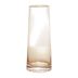 Vaso de Vidro com Borda Dourada Âmbar Liz 9cm x 22cm