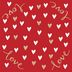 Guardanapo de Algodão Micro Estampado Love Vermelho 45cm