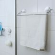 Toalheiro Duplo Banheiro Fixação por Adesivo Cromado 45cm
