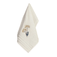 Jogo de Visita Toalha de Lavabo Floreale em Algodão Branca 50cm x 30cm Embalagem Presenteável 2 Peças Trussardi