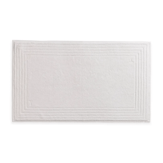 Toalha para Piso Tapete Banheiro Linee Branco 80cm x 48cm Trussardi