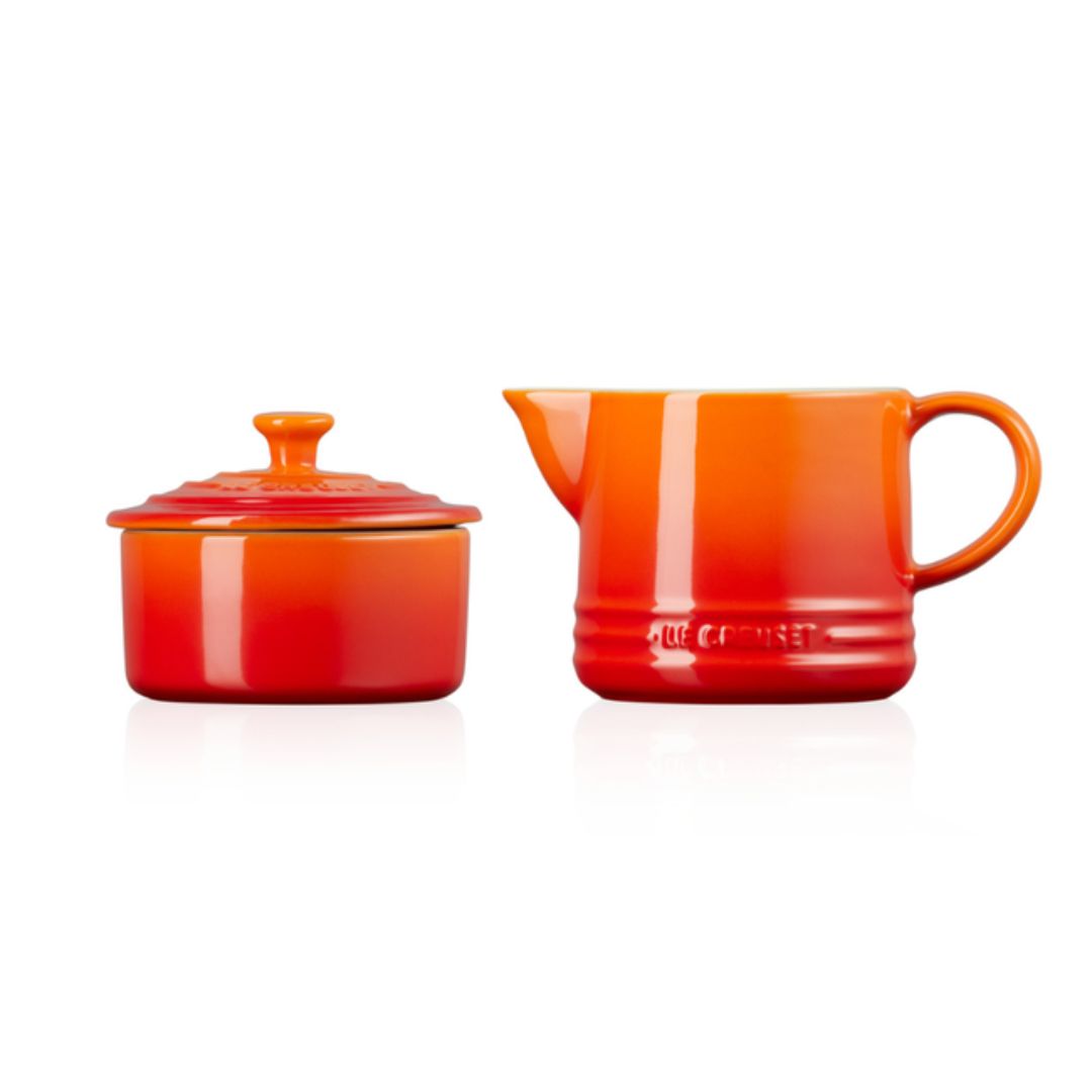 Kit Porta Creme e Açúcar Signature Cerâmica Laranja Le Creuset