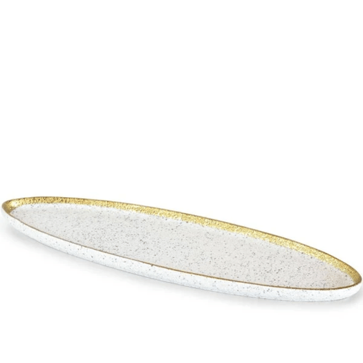 Bandeja Oval em Granilite de Porcelana 35cm