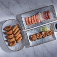 Jogo 2 Pratos para Sushi Retangulares de Porcelana Koji 19,5cm