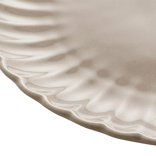 Prato de Sobremesa Porcelana Petala Areia Matt 20cm