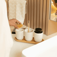 Dispenser Porta Sabonete Liquido Cerâmica Branco Reativo Osaka