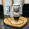 Coador de Café com Suporte Fast Coffee Preto