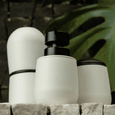 Kit Banheiro Belly Soft Branco e Preto - 3 Peças