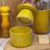 Manteigueira Francesa Twist em Cerâmica Amarela 250g