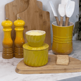 Manteigueira Francesa Twist em Cerâmica Amarela 250g